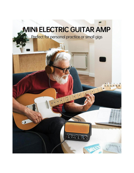 Mini Amplificador de Guitarra LEKATO 10W Portátil Bluetooth