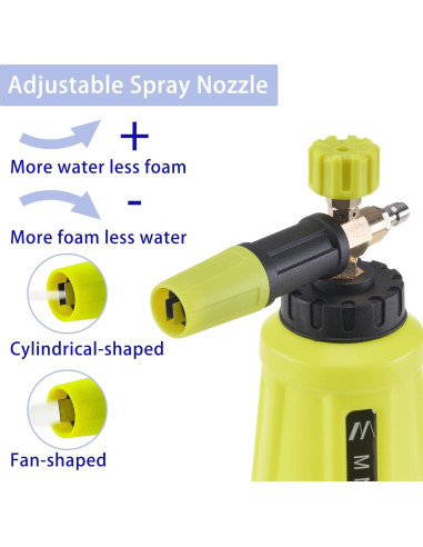 Cañón de Espuma M MINGLE 1L para Lavadora de Presión
