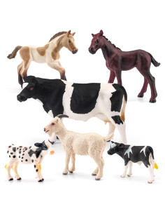 Figuras de Animales de Granja LC JoyCre 6PCS Realistas