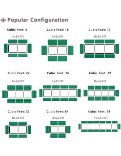 Cama de Jardín Elevada Galvanizada Nedenyou 121.92x60.96x60.96cm Negro 2