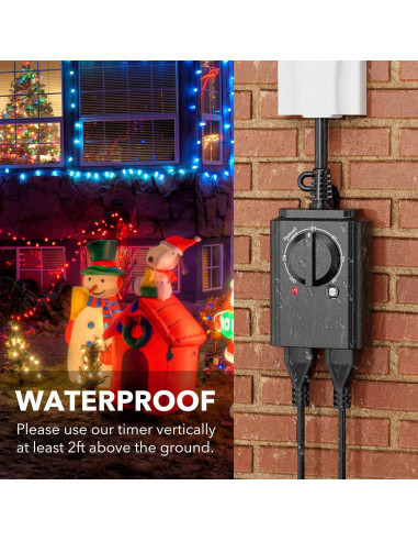 Temporizador de Luz Exterior BN-LINK Fotocélula 2 Paquete 15A