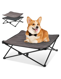 Cama Elevada para Perros Medianos KingCamp 76.7x76.7cm