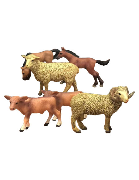 Juego de Animales de Granja LC JoyCre 6PCS Figuras Realistas Juego de Animales de Granja LC JoyCre 6PCS Figuras Realistas