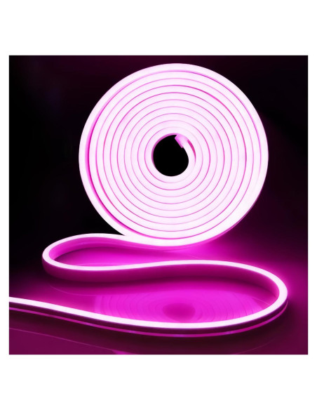 Tira LED Rosa 12V 5m iNextStation, Impermeable y Regulable