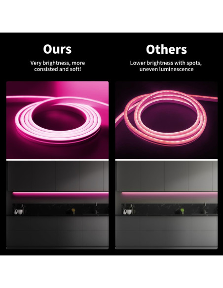 Tira LED Rosa 12V 5m iNextStation, Impermeable y Regulable