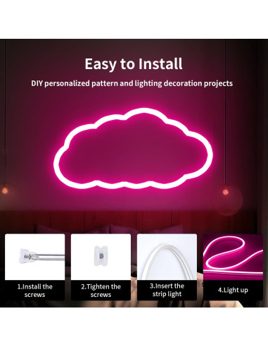 Tira LED Rosa 12V 5m iNextStation, Impermeable y Regulable