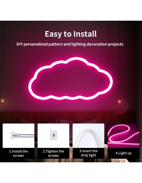 Tira LED Rosa 12V 5m iNextStation, Impermeable y Regulable