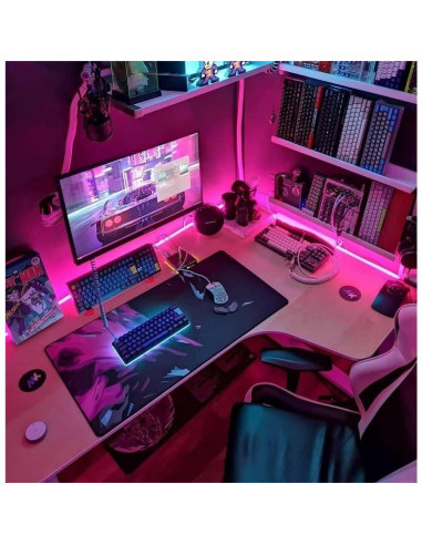 Tira LED Rosa 12V 5m iNextStation, Impermeable y Regulable