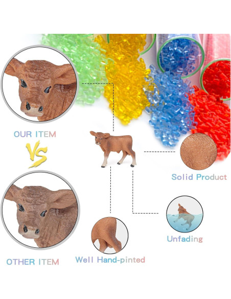 Juego de Animales de Granja LC JoyCre 6PCS Figuras Realistas Juego de Animales de Granja LC JoyCre 6PCS Figuras Realistas