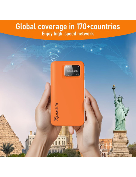 RoamWiFi R10 Enrutador Móvil 4G LTE Portátil 1GB Datos 30 Días