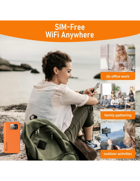 RoamWiFi R10 Enrutador Móvil 4G LTE Portátil 1GB Datos 30 Días