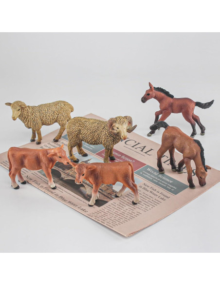Juego de Animales de Granja LC JoyCre 6PCS Figuras Realistas Juego de Animales de Granja LC JoyCre 6PCS Figuras Realistas