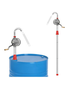 Bomba de Mano Rotativa QWORK de Aluminio para Aceite y Diésel