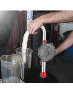 Bomba de Mano Rotativa QWORK de Aluminio para Aceite y Diésel 2