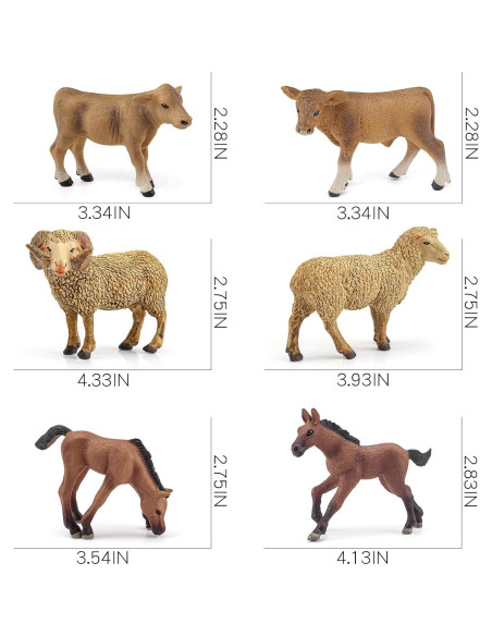 Juego de Animales de Granja LC JoyCre 6PCS Figuras Realistas Juego de Animales de Granja LC JoyCre 6PCS Figuras Realistas