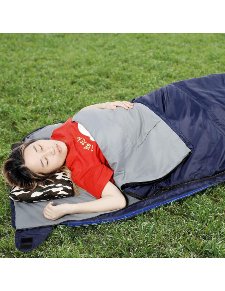 Saco de Dormir Ultra Ligero REDCAMP 1 Persona Azul Marino