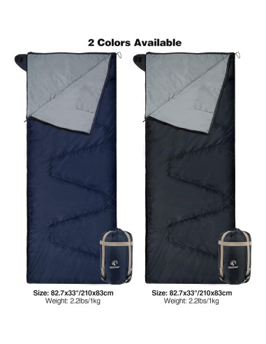 Saco de Dormir Ultra Ligero REDCAMP 1 Persona Azul Marino