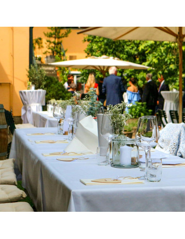 Mesa Plegable 2.44 Metros JingPieCle Blanca Resistente