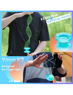 Yoyo MAGICYOYO K2 Azul Cielo para Niños y Principiantes 2