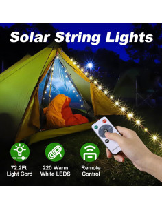 Luces de Camping Solares SMY 22m 220 LEDs Control Remoto 2