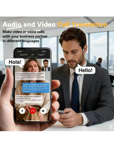 Auriculares Traductores AI Merryking MK004, 169 Idiomas, HD