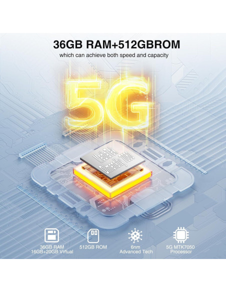 DOOGEE V MAX Plus 5G Smartphone Resistente 22000mAh 36GB/512GB