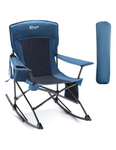 Silla Mecedora Plegable Portal Charles Azul Medianoche 350LBS