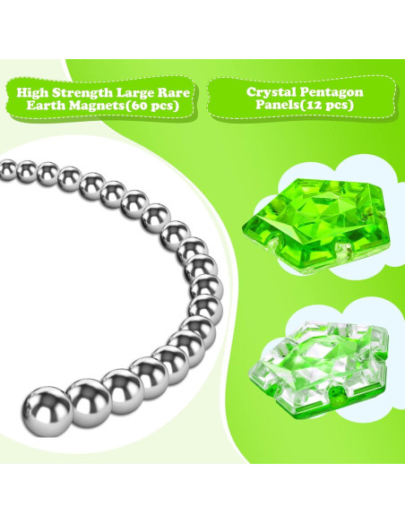 Esfera Magnética RoomyRoc - Set 12 Bolas Magnéticas Verde