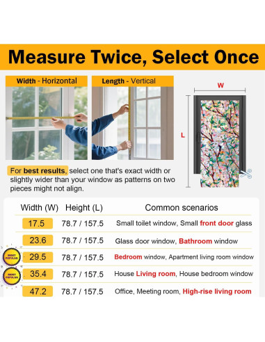 Película de Privacidad para Ventanas Dwersty 90x200 cm Arcoíris