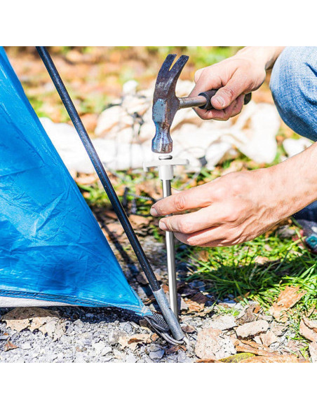Estacas de Tienda Eurmax Galvanizadas 10 Piezas 25.4 cm