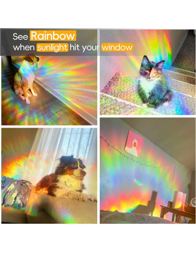 Película de Privacidad para Ventanas Dwersty 90x200 cm Arcoíris