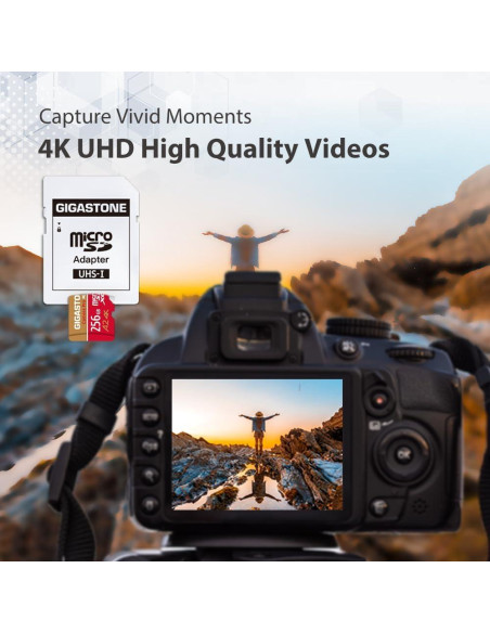 GIGASTONE Micro SD 256GB + Lector USB Tipo C 4K UHD