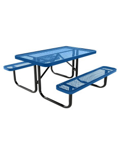 Mesa de Picnic Rectangular 1.22m Niños MobiliarioExterior Azul