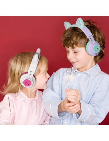 Auriculares Bluetooth Riwbox CT-7 Inalámbricos Niños con Luz LED