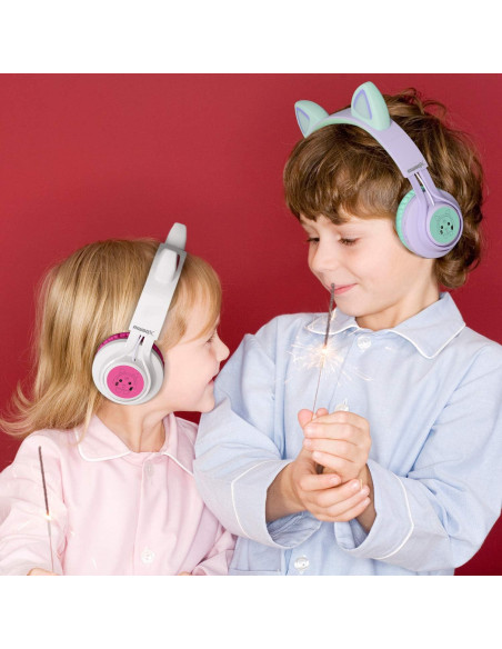 Auriculares Bluetooth Riwbox CT-7 Inalámbricos Niños con Luz LED