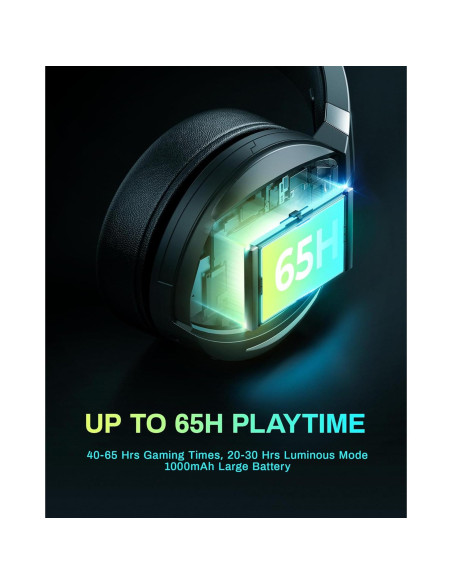 Auriculares Gaming Inalámbricos KOFIRE UG-06 con Micrófono, 65h Batería, RGB