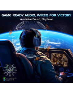 Auriculares Gaming con Cable HW11 - Negro, Cancelación de Ruido 2