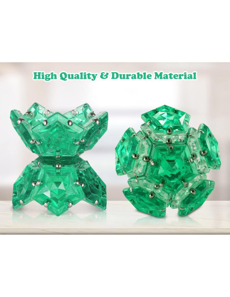 Esfera Magnética RoomyRoc - Set 12 Bolas Pentágonos Verde