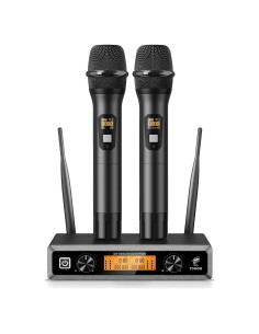 Micrófono Inalámbrico TONOR TW820, 2 Micrófonos de Mano, 60m