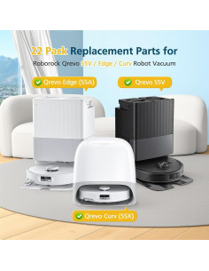 22 Piezas Accesorios para Roborock Qrevo S5V Curv Edge 2