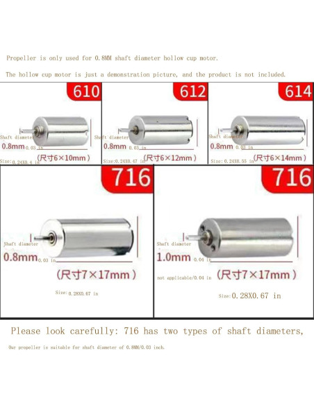 Hélices Mini para Quadcopter Wurenji 35mm - 20 Piezas