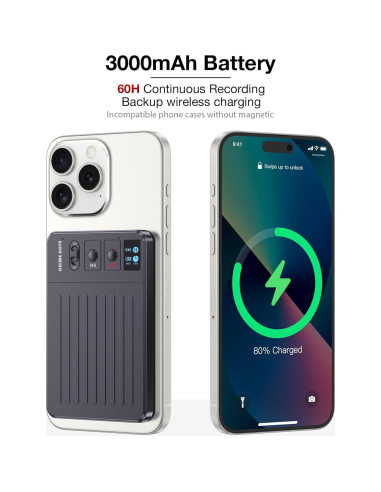 Grabadora de Voz Chime note Chime02YSG, 64GB, AI, Gris