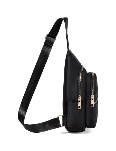 Bolsa Cruzada Bandolera Banelu Negra para Mujeres