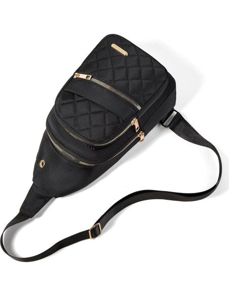 Bolsa Cruzada Bandolera Banelu Negra para Mujeres