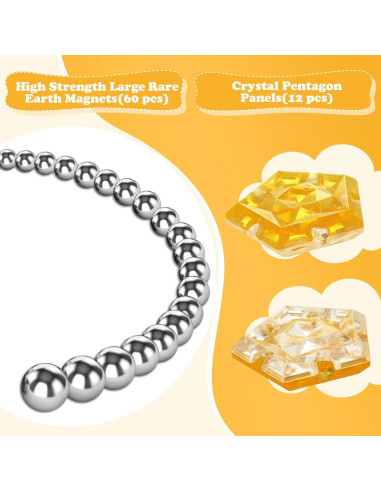 Esfera Magnética Fidget RoomyRoc - Set 12 Piezas Naranja