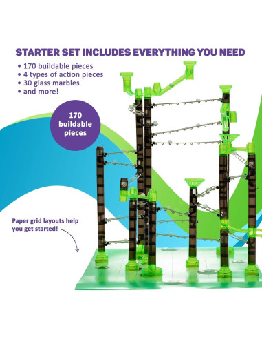 Juego de Canicas Marble Genius 200 Piezas para Niños 8+