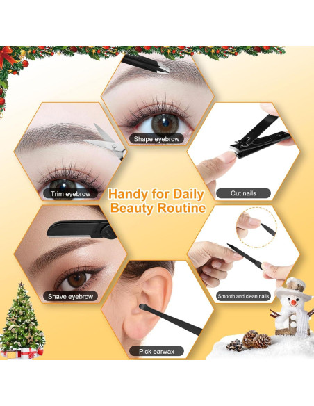 Juego de Pinzas Yougai 9 Piezas Acero Inoxidable con Estuche