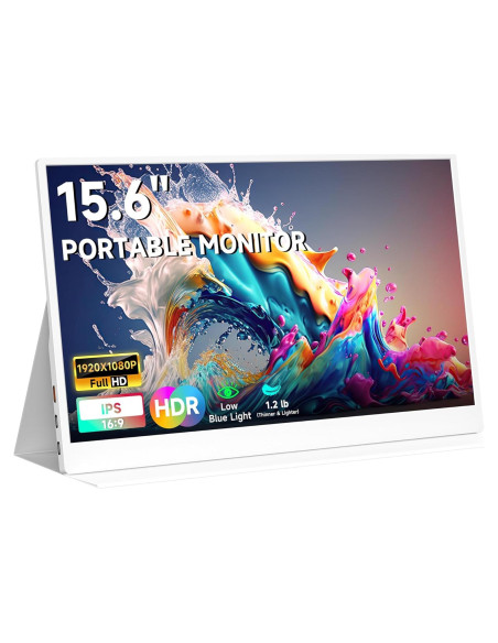 Monitor Portátil AYY 15.6" FHD USB-C/HDMI - Pantalla Blanca