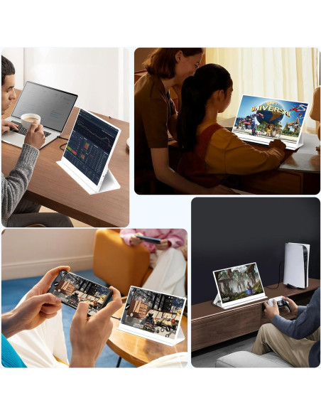 Monitor Portátil AYY 15.6" FHD USB-C/HDMI - Pantalla Blanca