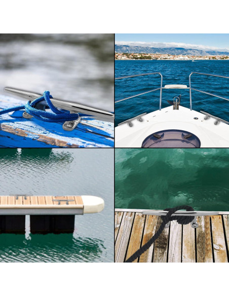 Cleats de barco ORLANG de acero inoxidable 316 - 20.32 cm (2 unidades)